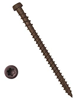 YYL FASTENER Composite Decking Coated Wood Screw#10x2-3/4,WoodlandBrown,350