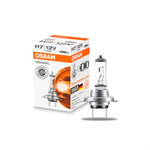 Osram ORIGINAL H7, Halogen-Scheinwerferlampe, 64210, 12V PKW, Faltschachtel (1 Stück), 4er Packung