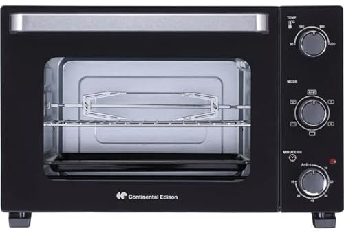CONTINENTAL EDISON CEMF35B4 - Minifour électrique 35L noir - 1500W - Rotissoire, Convection naturelle