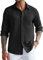 COOFANDY Mens Casual Shirt Button Down Long Sleeve Plain Stretch Non Iron Formal Shirts Slim Fit Black XXL
