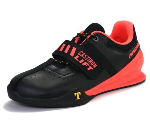 CASTIRON LIFT Chaussures haltérophilie, de gymnastique, de crossfit, de musculation, de squat, pour hommes et femmes, jaune, 44 EU