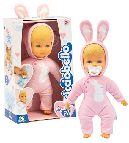 Cicciobello My Love, Bambola Con Pigiama Color Rosa A Forma Di Coniglietto, Corpo Morbido da 24 cm, Giochi Bambini 2 anni, Accessori Inclusi, Giochi Preziosi