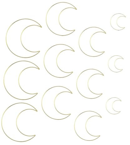 Dreamcatcher Making Frame 12pcs Dream Catcher Accessories Rings Dreamcatcher Moon Shape Ring Wreath Hoops Wreath Making Material The Circle Iron Wire Decorate 100mm