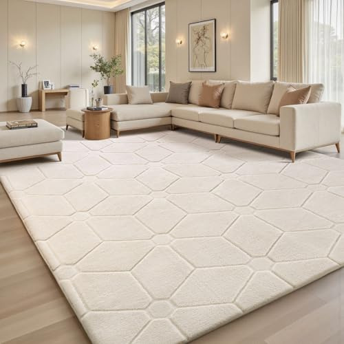 Sour Lemon 3D-Teppich mit langem Flor, für Wohnzimmer und Schlafzimmer, extra groß, maschinenwaschbar, rutschfest und flauschig, für Kinderzimmer, Schlafzimmer, 200 x 290 cm, Grau
