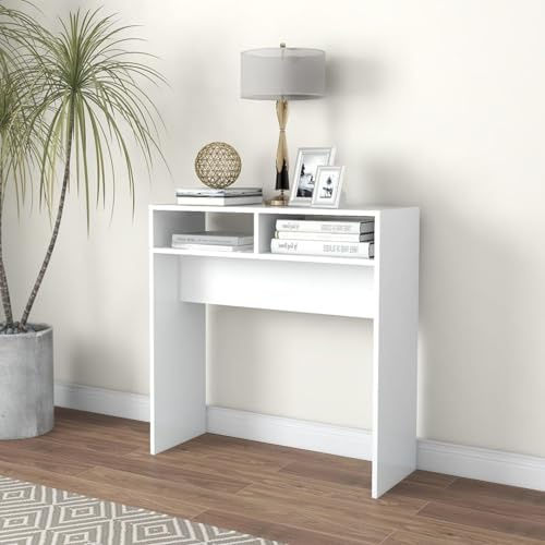 ShGaxin Mesa Consola de aglomerado Blanco 78x30x80 cm, Mesa Entrada, Mesa Recibidor Estrecha, Mesa De Centro Salon, Mesa Auxiliar, Mueble Entrada