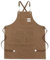 Shunshi Canvas Aprons, Work Aprons for Men Women, Cross-Back Chef Black Apron with Adjustable Strap and 3 Pockets, for Shop Garden Restaurant Bar Cafes Kitchen Cooking Baking Painting(Brown)