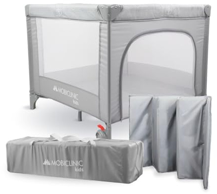 Mobiclinic®, Parque Infantil Bebe, 2 en 1, Cuna de Viaje, Bolsa Transporte, Plegable, Entrada Lateral, 0-3 años, Multifunción, Sleepland, Malla Transpirable, 2 Ruedas con Freno, Colchón Extraíble