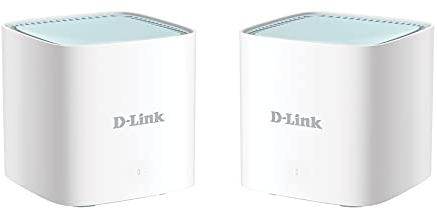D-Link M15-2 Sistema Mesh EAGLE PRO AI AX1500 (2 dispositivi) con ottimizzatore Wi-Fi e del traffico con AI, AI Parental control AI, porte Gigabit, MU-MIMO, 1024 QAM, OFDMA, WPA3.