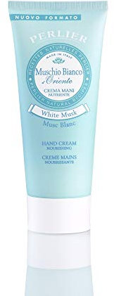 Perlier, Linea Ricette Naturali - Trattamenti per le Mani - Crema Nutriente Mani - Profumo di Muschio bianco - Tubo da 100 mL