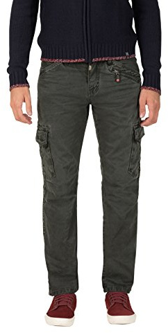 Timezone Regular Ben Cargo Pantalons, Vert (Tank Green 4046), 33W x 32L Homme