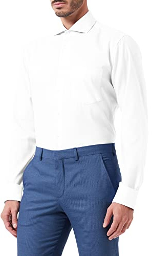 Chemise business homme Seidensticker - coupe classique - sans repassage - col Kent - manches longues - 100 % coton