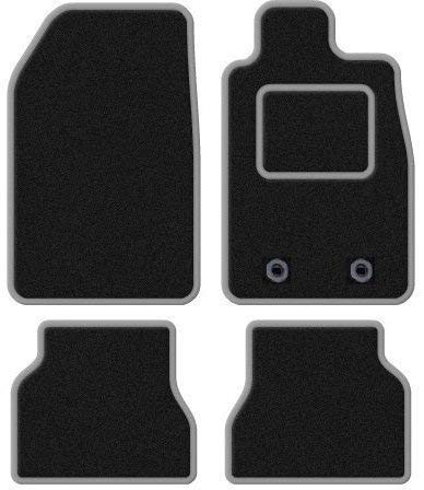 TAILORED FOR DACIA DUSTER 2 2018 2019 2020 2021 2022 - PREMIUM GENUINE EXACT FIT INTERIOR FLOOR CARPET CAR MATS - BLACK MAT + GREY TRIM