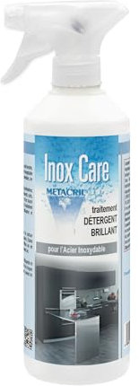 Metacril Inox Care + Vaporizzatore, Detergente e Brillantante Protettivo, per Acciaio Inox - 500 ML