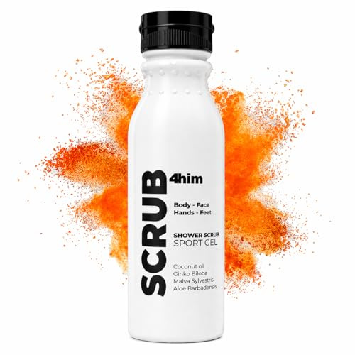 Scrub Viso Uomo e Corpo 300ml con Acido Salicilico e Aloe – Esfoliante Delicato per Pelle Grassa, Acne, Punti Neri e Imperfezioni – Face & Body Scrub Uomo Made in Italy – 4him