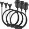 Lot de 3 douilles E27 avec câble et interrupteur - Douille E27 noire avec câble de 3,5 m et anneau à vis pour suspension de lampe - Suspension pour cuisine et salon