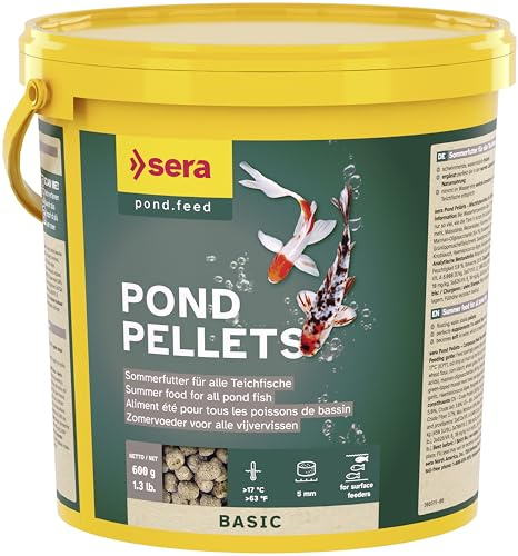 Pond Pellets Nourriture d'été pour tous les poissons de bassin 3,8 l (600 g)