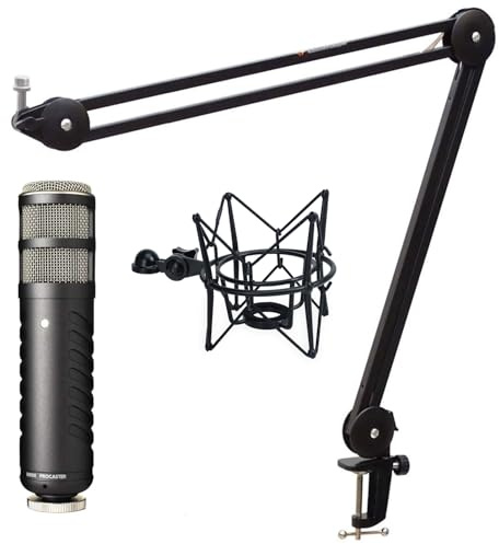 Rode Procaster XLR-mikrofon med keepdrum MS138 ledarm och MS090B mikrofonspindel