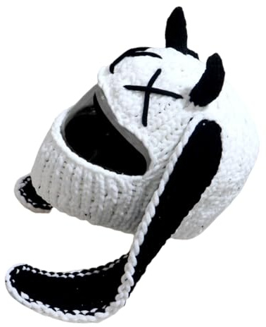SEEOR Popular Motorcycle Helmets Covers Funny Rabbits Ear Plush Helmets Full Face Protective Covers for Fun Rides and Gifts