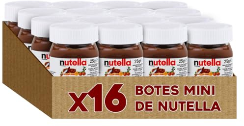 Crema de Cacao con Avellanas | Pack Mini Tarritos 25 gr | Crema de Cacao y Avellanas | Caja de Tarritos Individuales perfectos para Hosteleria, Eventos o Repostería (16 Tarritos 25gr)