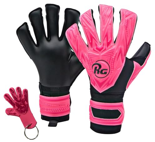 RG Samurai Fusion Professional Soccer Goalie Gloves – Hybrid Roll Negative Cut Goalkeeper Gloves for Youth, Kids & Adults – 4mm German Latex Palm, Wrist Guard & Fingersaves – Training Gear (Size 5)