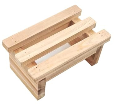 WLH Alexanders Escalon Taburete pequeño de Madera for bañera de pies, con Bordes Lisos y Patas auxiliares for el hogar, la Oficina y la Tienda de masajes de pies. banqueta
