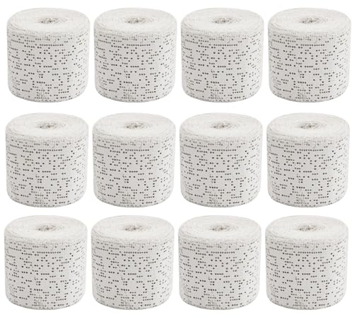 12 Rolls Modrock Plaster Bandages, 5 cm x 2.7 m Plaster Cast Bandage Kit, Skin Friendly Plasters Strip Gauze Wrap, Cut to Size Plaster of Paris Bandages for Art, Crafts, Modelling, Moulds