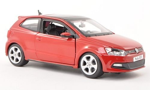 VW Polo V GTI, rot, Modellauto, Fertigmodell, Bburago 1:24