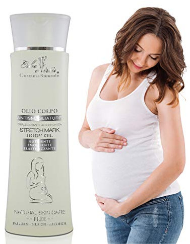 Olio Antismagliature 220 ml - Ideale in Gravidanza - Mix Oli Pregiati: Olio di Mandorle - Rosa Mosqueta - Argan 100% MADE IN ITALY