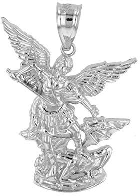 Certified 925 Sterling Silver Saint Michael The Archangel Charm Pendant