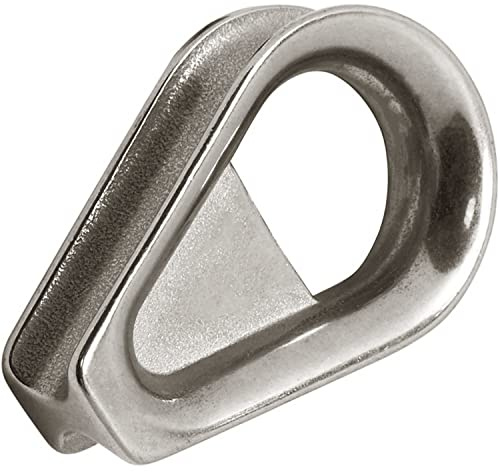 Kausche mit Steg 14mm aus Edelstahl A4 V4A (4 Stück) Seilkausche Drahtseil Drahtseilkauschen Seil OPIOL QUALITY®
