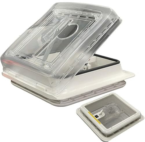 Roof Vent Sky Light 12v Crystal Dome Shower Hatch Camper/Caravan/Motorhome/Horsebox Overall Size 360x360mm / Aperture Hole Size: 282mm x 282mm