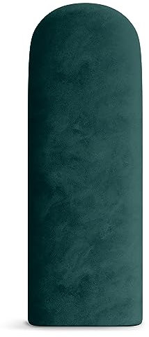 Muralo - Paneles ovalados acolchados para cabecero de cama, para decoración de pared, para dormitorio o salón, como cojines lumbares, modernos (turquesa, 30 x 100 cm)