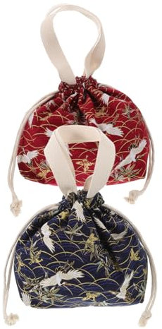 BEBEMOKO 2pezzi Borsa Pranzo Isolata Stile Giapponese Da Pouch Riutilizzabile Per Snack e Pranzo Sacchetto Multifunzionale Per Viaggi e Picnic Design Carino Per Adulti