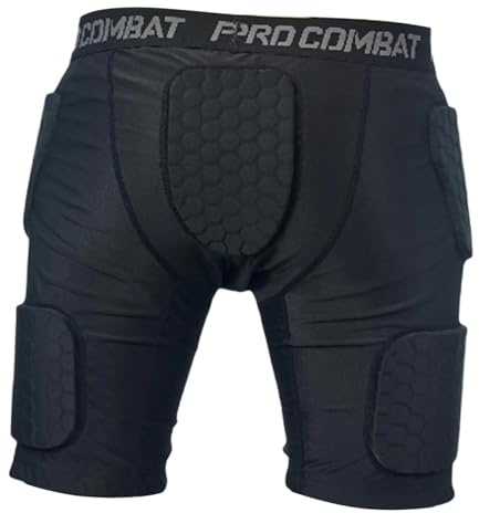 KiBcsLic Goalkeeper Short de Compresión Protección de Muslo Diseño Ergonómico Material Transpirable EVA Construcción Sólida Adecuado para Hombres Jóvenes Adole, M