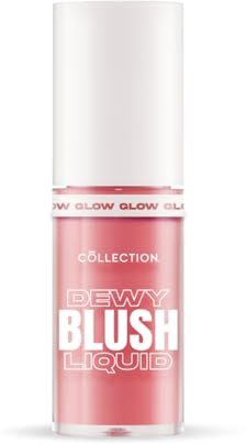 Collection Cosmetics Dewy Liquid Blush, Pigment-packed Formula for Long-lasting Wear, Buildable & Blendable, 5ml, Bare Rose