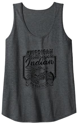 American Motorcycle Indian Bikers Club - Indigenous Tank Top, Women, Dark Heather Grey, X-Large