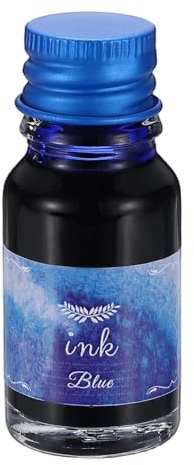 PATIKIL Fountain Pen Ink Blue, 10ml Calligraphy Pen Bottled Ink Non-Carbon Colorful Smooth Flow Color Dip Drawing Set Art Supplies for Writing Painting Journaling