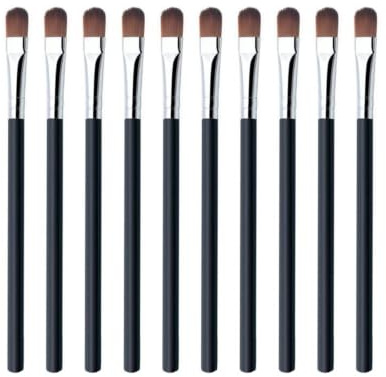 10 Pinceles De Sombra De Ojos De Cerdas Suaves, Herramientas De Maquillaje Para Principiantes, Adecuados Para Maquillaje De Ojos, Resaltado, Reparación Y Maquillaje Perfecto.