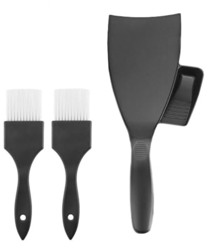 Lurrose Kit de Tinte Cabello Tablero Abs Negro y Pincel Antideslizante para Aplicación Profesional y DIY en Salones y Uso Doméstico