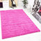 VIMODA prime1000 Shaggy Hoch-/Langflor Teppich, Modern für Wohn-/Schlafzimmer, Polypropylen, rosa, Quadrat, 200 cm