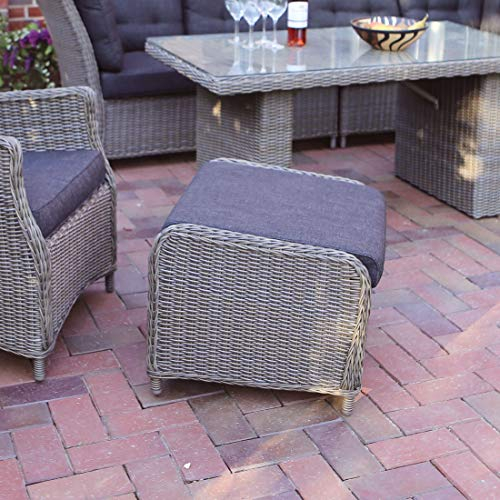 Destiny Fußhocker CASA 66x58x48 cm, inkl. Polster, Vintage grau