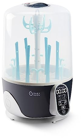 Babymoov Turbo Pure 2-in-1 Sterilisator und Flaschentrockner für Babyflaschen, 6 Flaschen Kapazität, Multifunktional für Babyzubehör