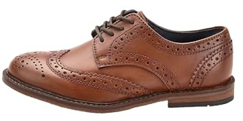 NEXT Niños Zapatos Oxford de Cuero con Cordones Marrón Tostado 38