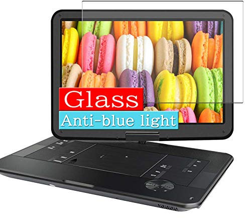 ノーブランド品 VacFun Anti Lumière Bleue Protection d'écran en Verre Trempé, compatible avec SUNPIN Portable DVD Player 15.6 Visible Area Screen Protector NewVersion