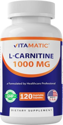 Vitamatic L-Carnitine Fumarate 1000 mg - 120 Vegetable Capsules