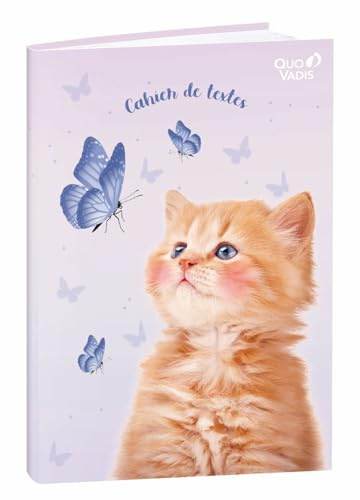 Quo Vadis - Anteckningsbok - franska - mina söta tassar - flerfärgad - dagbok - 15 x 21 cm - vitt Clairefontaine papper - fransk tillverkning