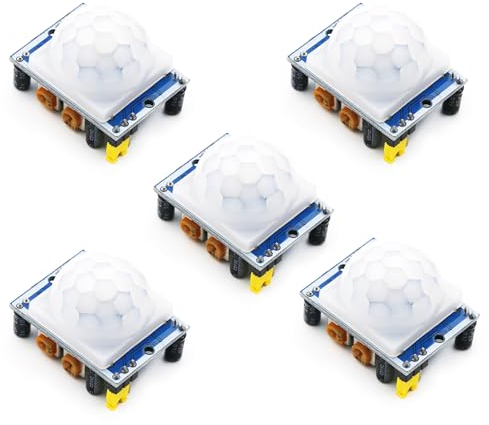 Binghe 5 Pcs Human Body Sensor Module - PIR Motion Sensor with Pyroelectric Infrared, Compatible with Arduino