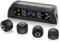 KAOLALI Tire Pressure Monitoring System, TPMS with In-Car Temperature Monitoring, Solar and USB Charger, 4 External Tire Sensors, Auto on/off, for RV, Sedan, SUV, MPV, etc (0-72 PSI)