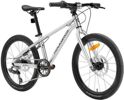 ROCKBROS Darwin Ⅲ Bicicletta per Bambini 20 pollici, Telaio in Alluminio, con Cambio Shimano 7 Velocità, Mountain Bike per Ragazzi Ragazze 6-10 Anni, Forcella Rigida
