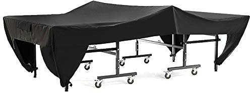 Housse de Table, Cour extérieure Patio étanche à la poussière Housse de Table de Tennis de Table Noir 280x153x73cm (Noir)